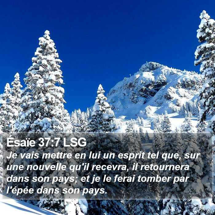 Ésaïe 37:7 LSG Bible Study