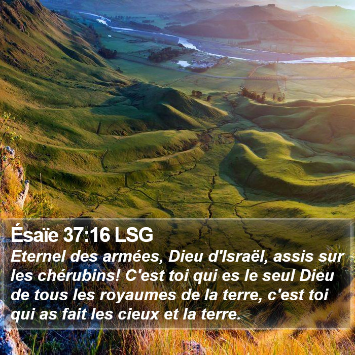 Ésaïe 37:16 LSG Bible Study