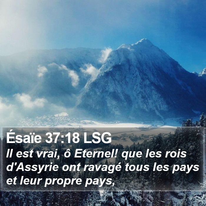 Ésaïe 37:18 LSG Bible Study