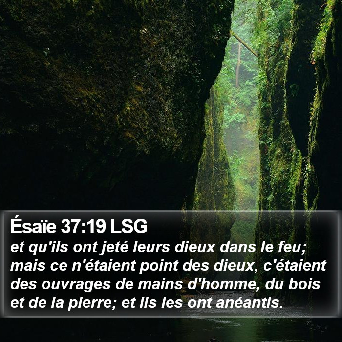 Ésaïe 37:19 LSG Bible Study