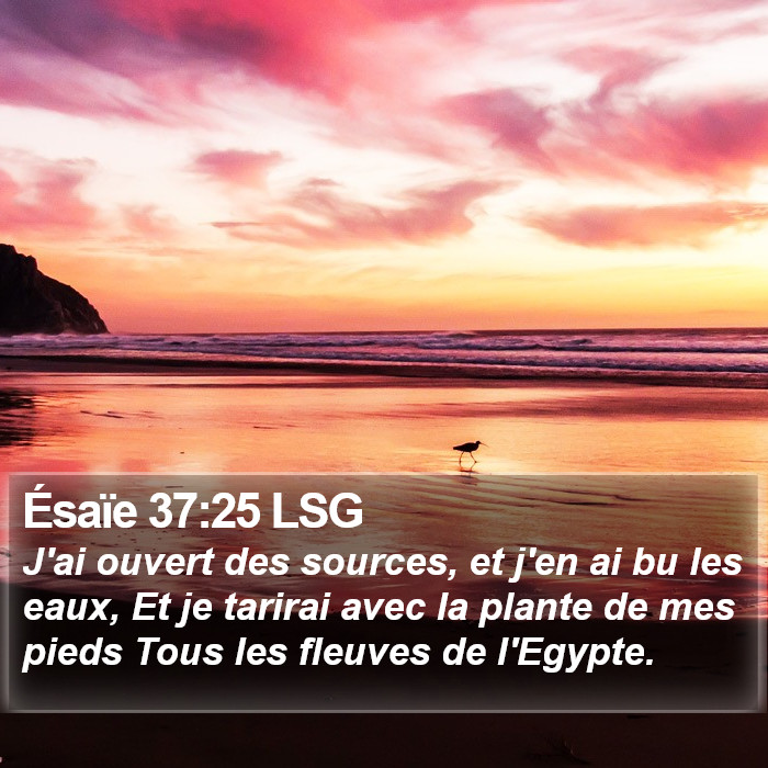 Ésaïe 37:25 LSG Bible Study