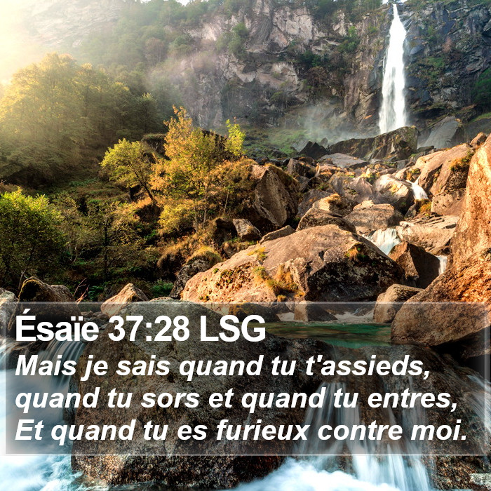 Ésaïe 37:28 LSG Bible Study