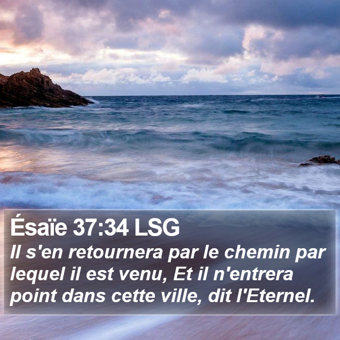 Ésaïe 37:34 LSG Bible Study