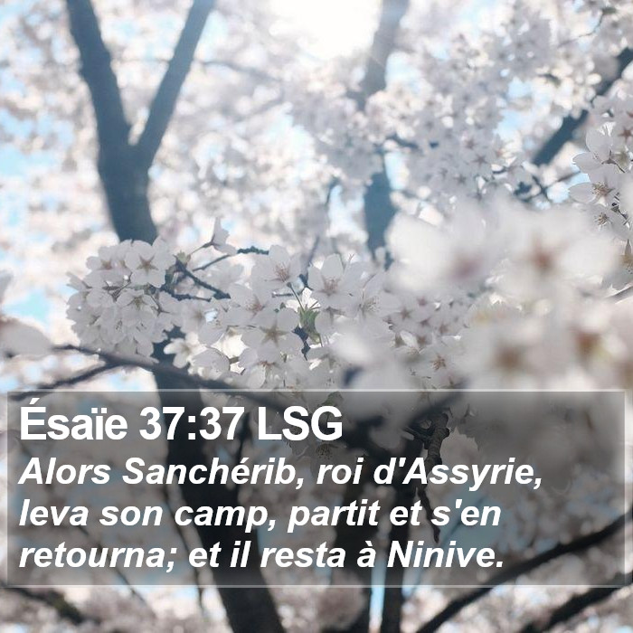 Ésaïe 37:37 LSG Bible Study