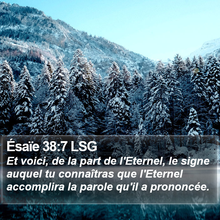 Ésaïe 38:7 LSG Bible Study