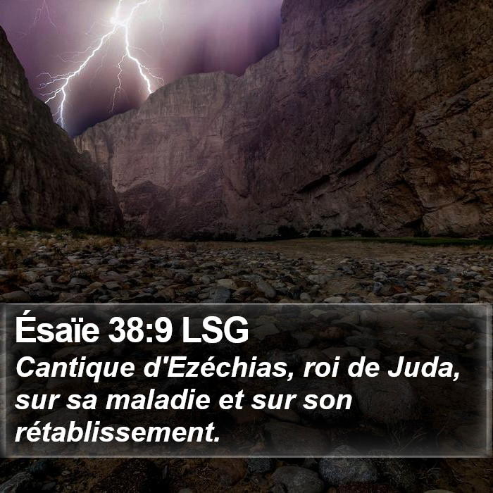 Ésaïe 38:9 LSG Bible Study