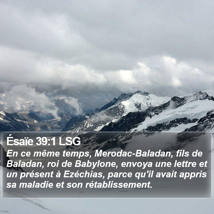 Ésaïe 39:1 LSG Bible Study