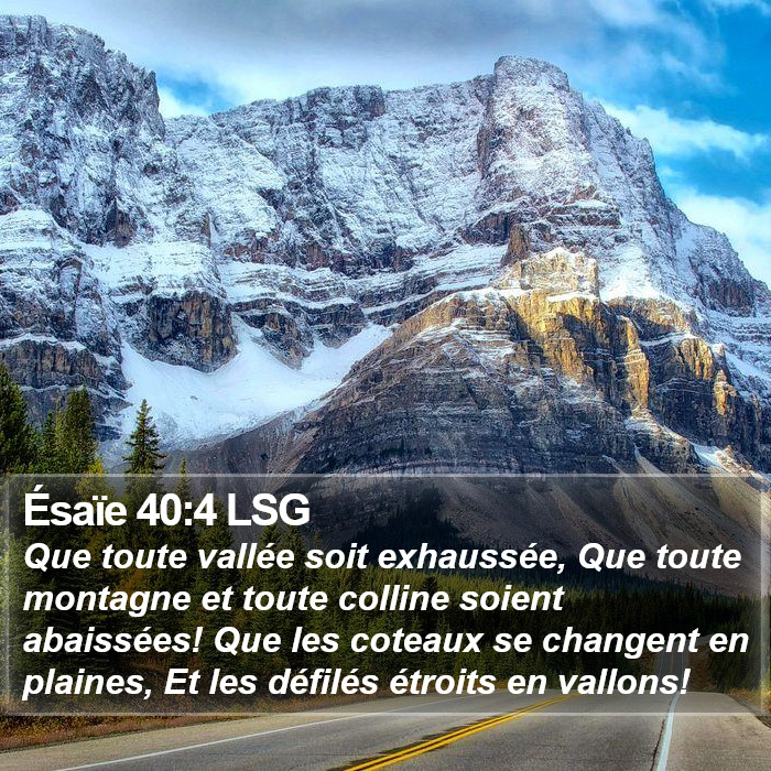 Ésaïe 40:4 LSG Bible Study