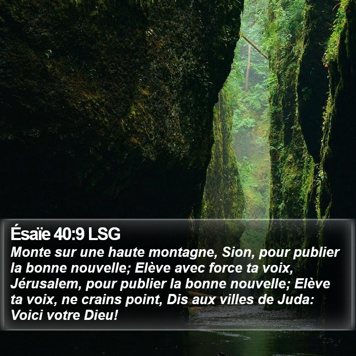 Ésaïe 40:9 LSG Bible Study