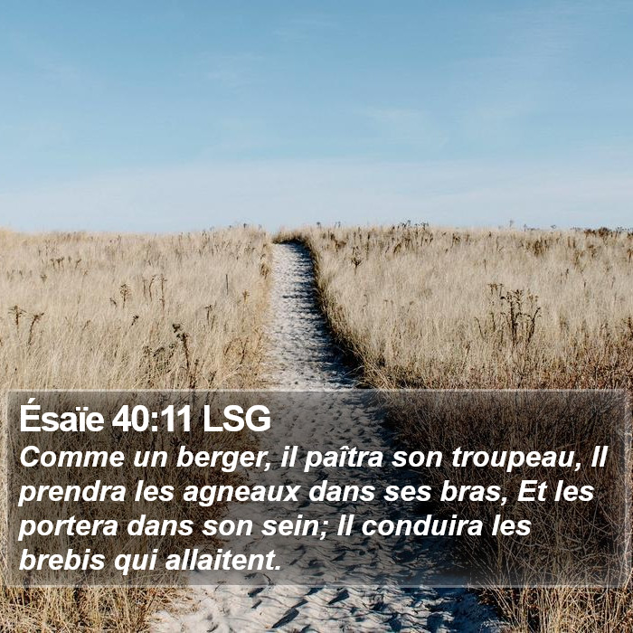 Ésaïe 40:11 LSG Bible Study