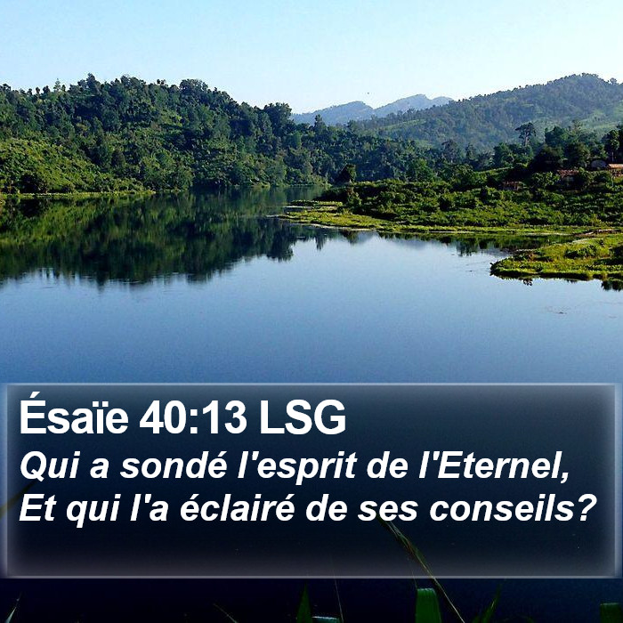 Ésaïe 40:13 LSG Bible Study