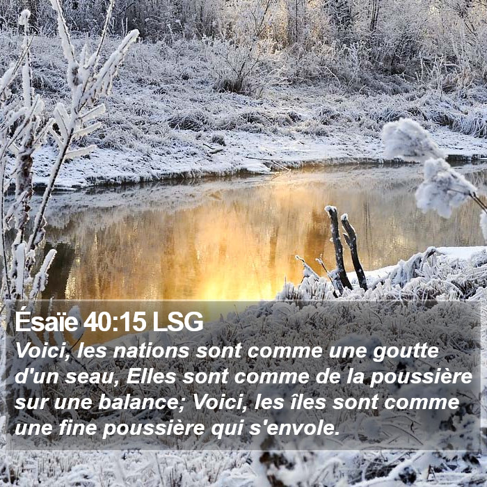 Ésaïe 40:15 LSG Bible Study