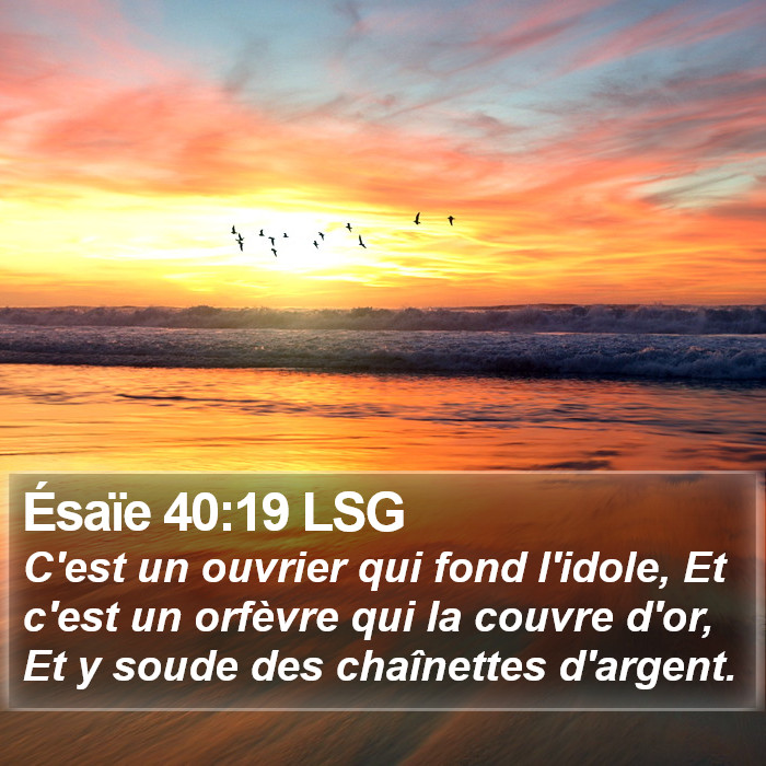 Ésaïe 40:19 LSG Bible Study