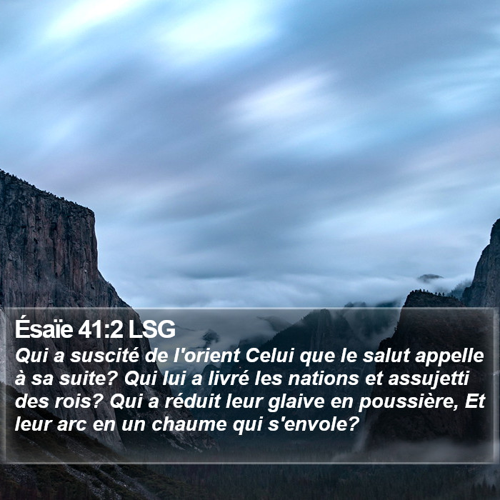 Ésaïe 41:2 LSG Bible Study