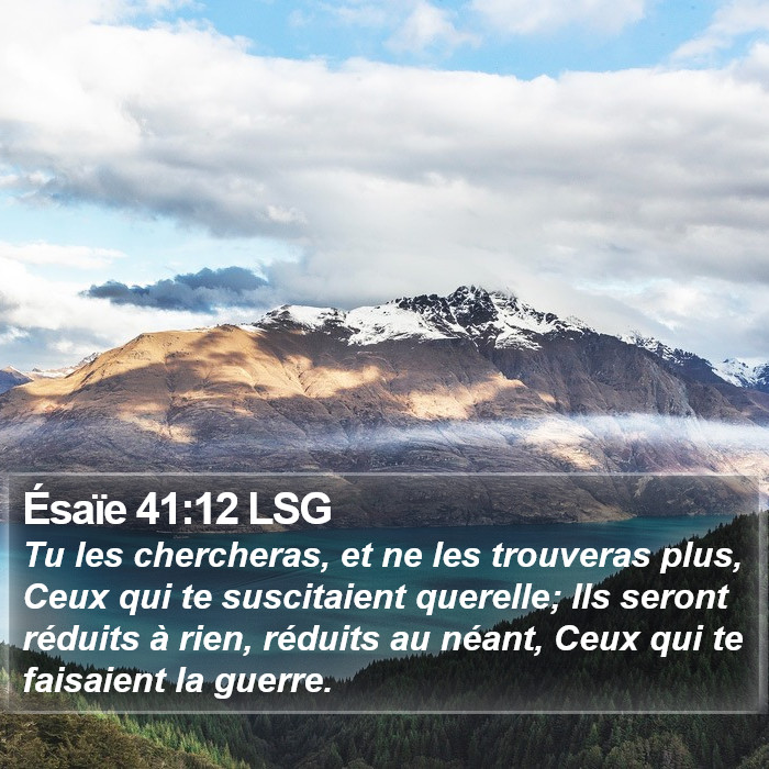 Ésaïe 41:12 LSG Bible Study