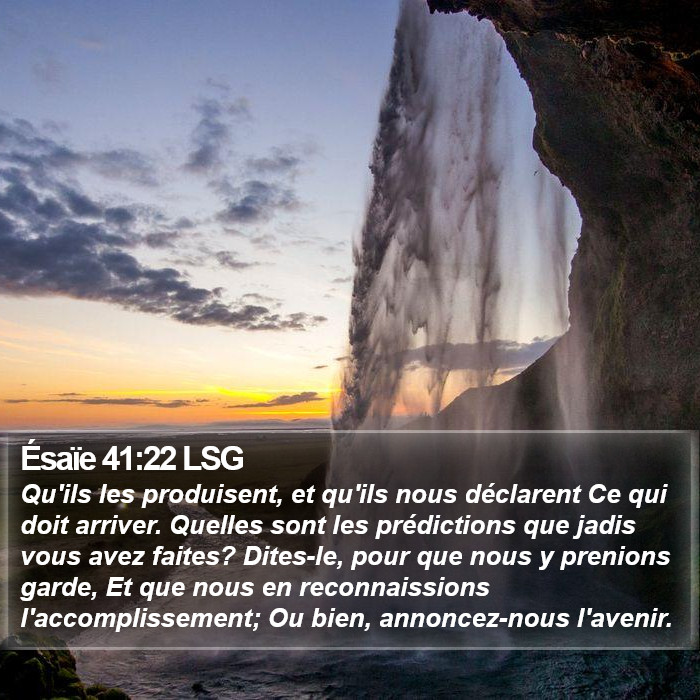 Ésaïe 41:22 LSG Bible Study