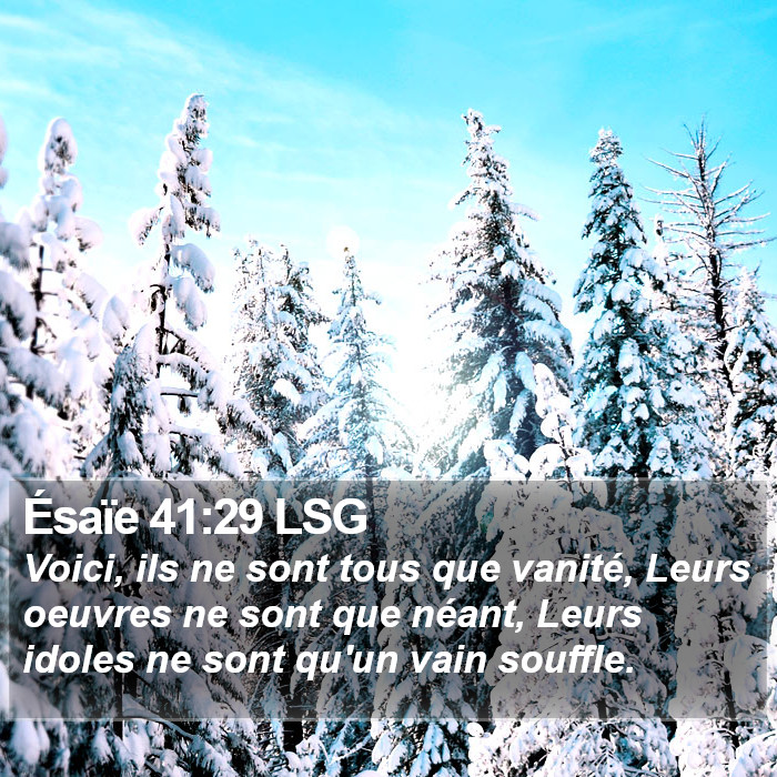 Ésaïe 41:29 LSG Bible Study