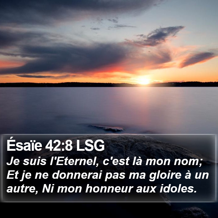 Ésaïe 42:8 LSG Bible Study