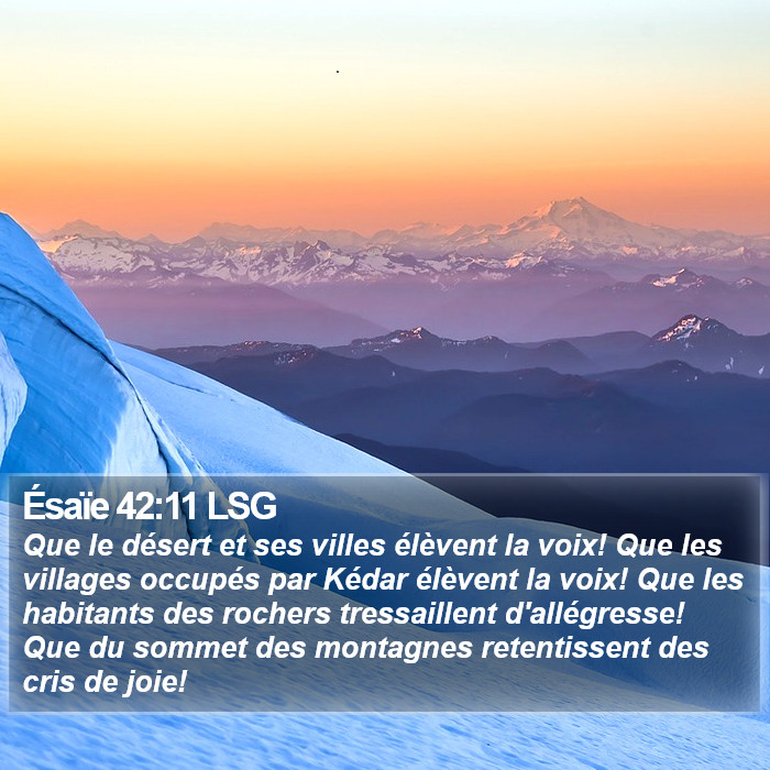 Ésaïe 42:11 LSG Bible Study