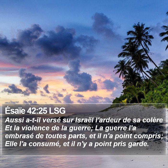 Ésaïe 42:25 LSG Bible Study