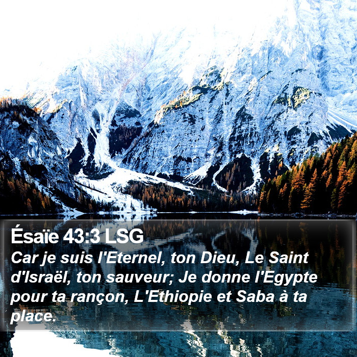 Ésaïe 43:3 LSG Bible Study