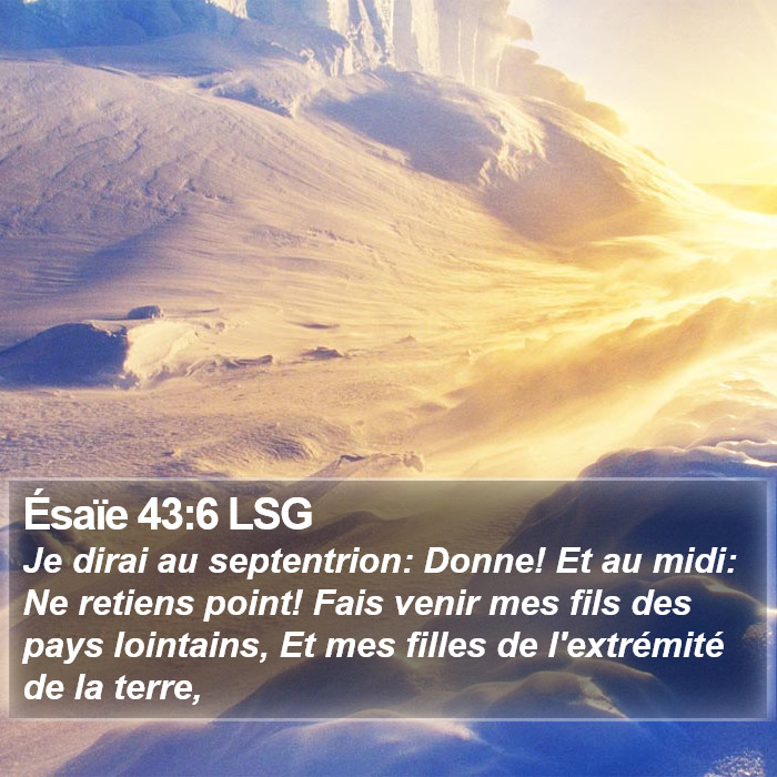 Ésaïe 43:6 LSG Bible Study