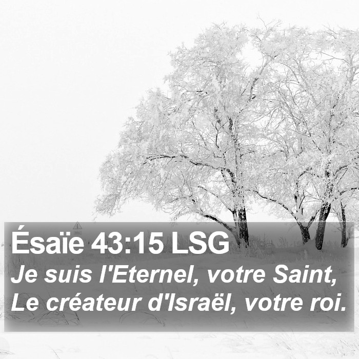 Ésaïe 43:15 LSG Bible Study