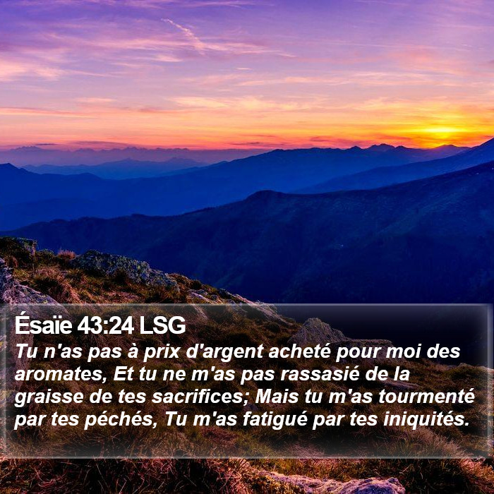 Ésaïe 43:24 LSG Bible Study