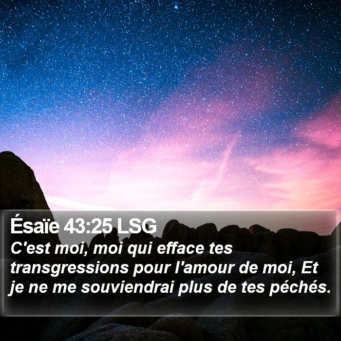 Ésaïe 43:25 LSG Bible Study