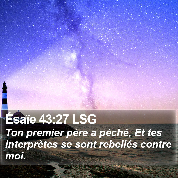 Ésaïe 43:27 LSG Bible Study