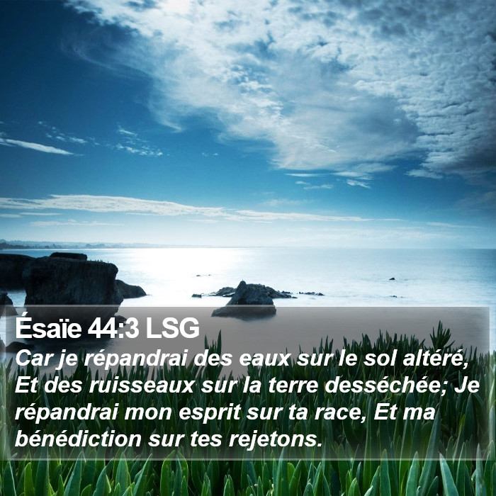 Ésaïe 44:3 LSG Bible Study