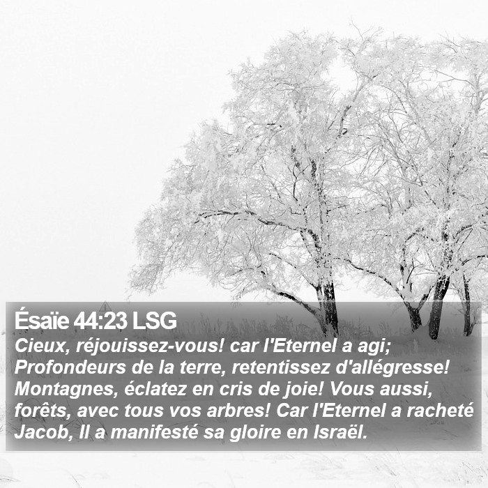 Ésaïe 44:23 LSG Bible Study