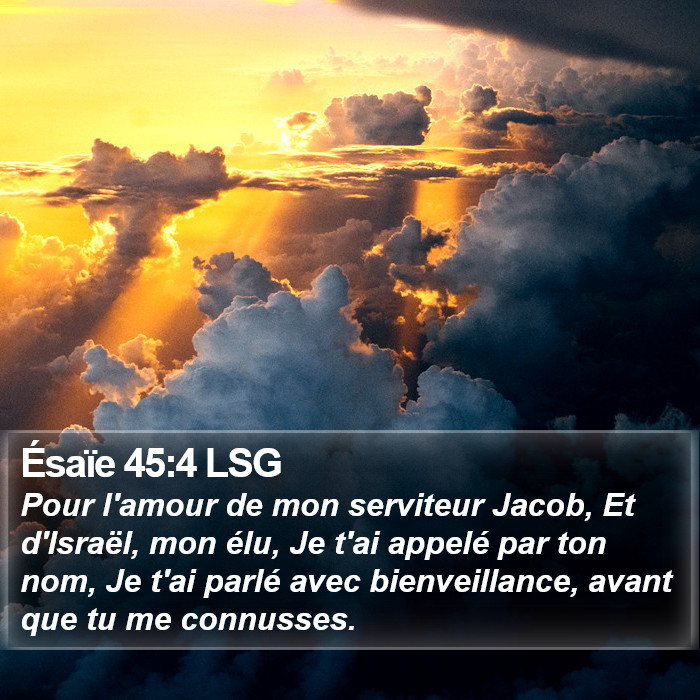 Ésaïe 45:4 LSG Bible Study