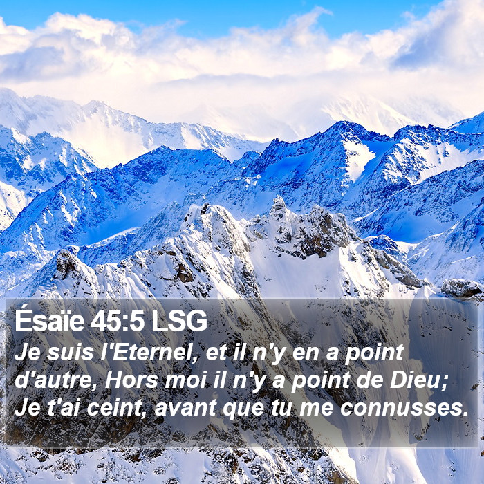 Ésaïe 45:5 LSG Bible Study