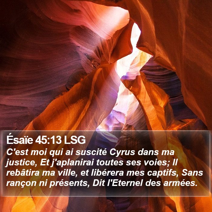 Ésaïe 45:13 LSG Bible Study