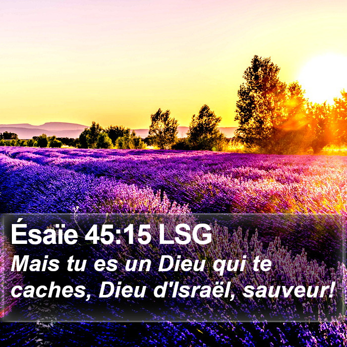 Ésaïe 45:15 LSG Bible Study