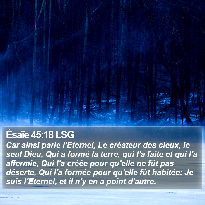 Ésaïe 45:18 LSG Bible Study