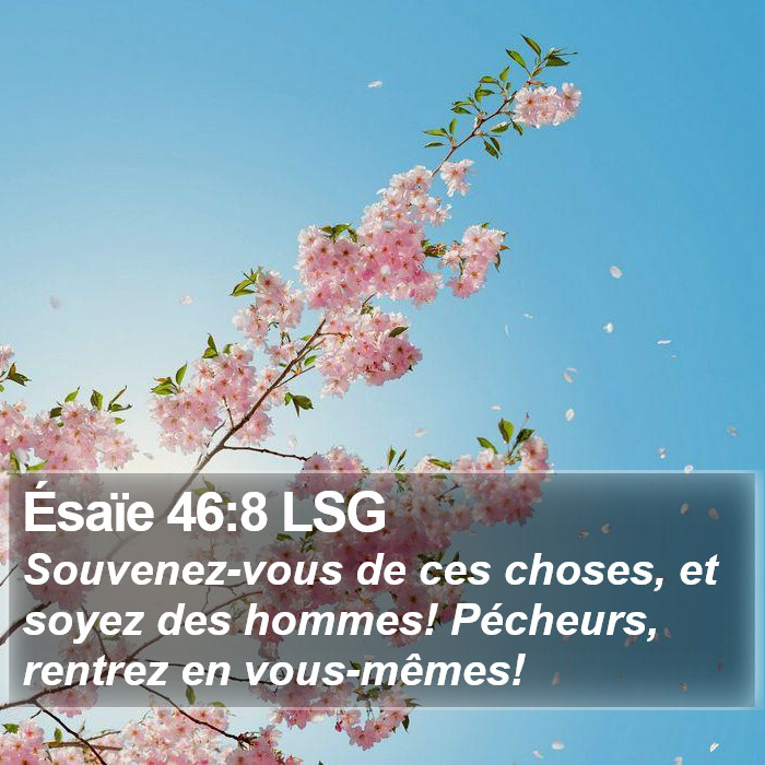 Ésaïe 46:8 LSG Bible Study