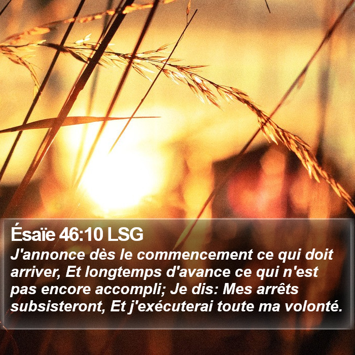 Ésaïe 46:10 LSG Bible Study