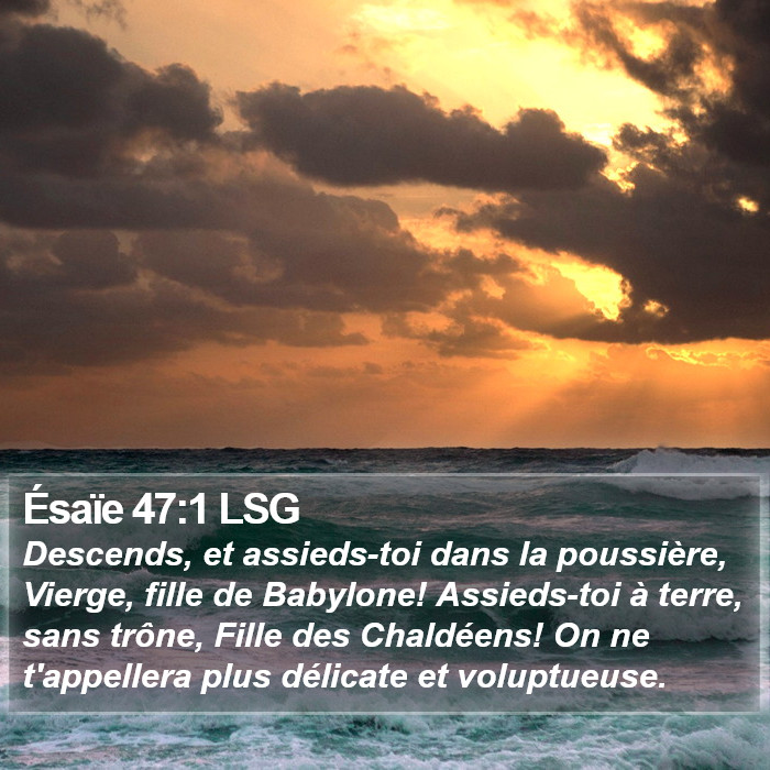 Ésaïe 47:1 LSG Bible Study