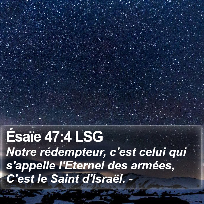 Ésaïe 47:4 LSG Bible Study