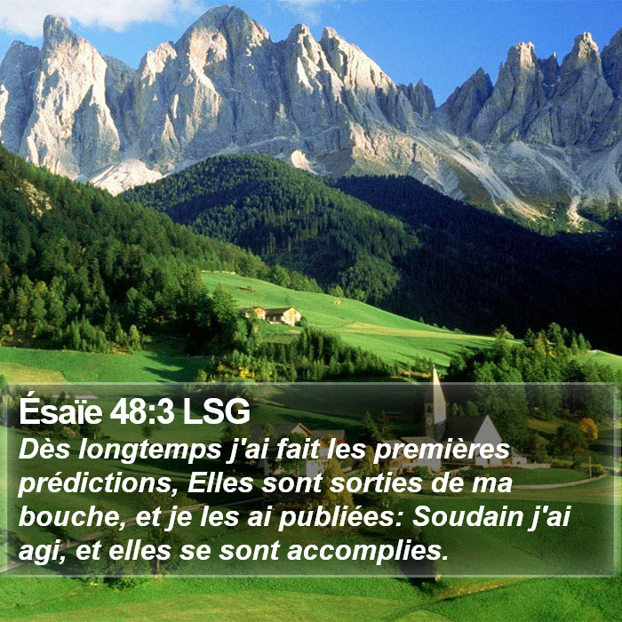 Ésaïe 48:3 LSG Bible Study