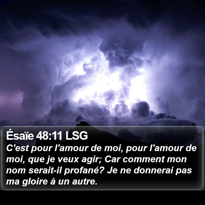 Ésaïe 48:11 LSG Bible Study