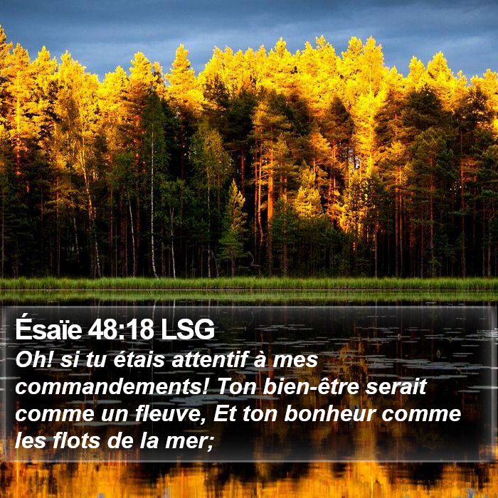 Ésaïe 48:18 LSG Bible Study