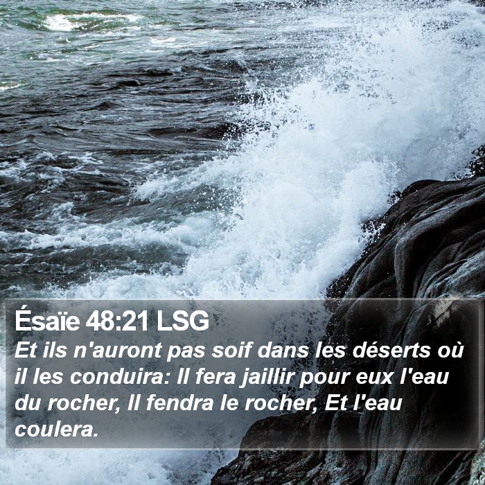 Ésaïe 48:21 LSG Bible Study