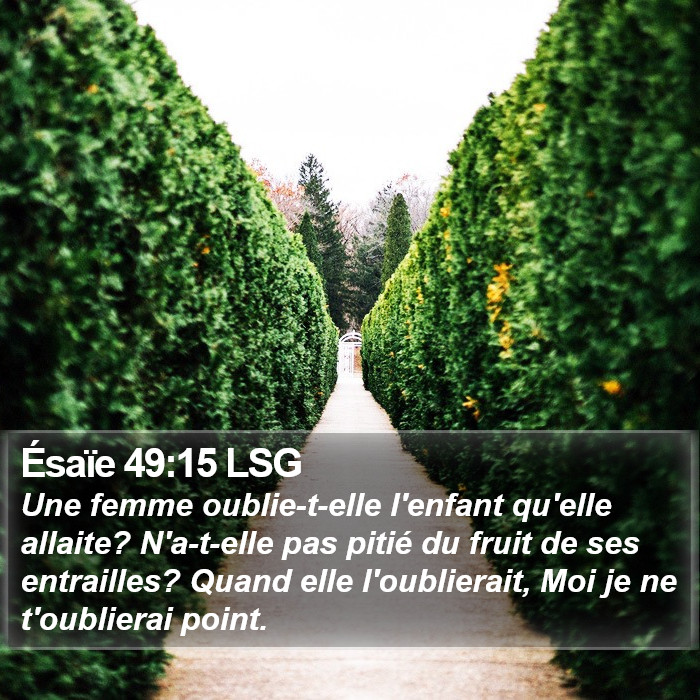 Ésaïe 49:15 LSG Bible Study