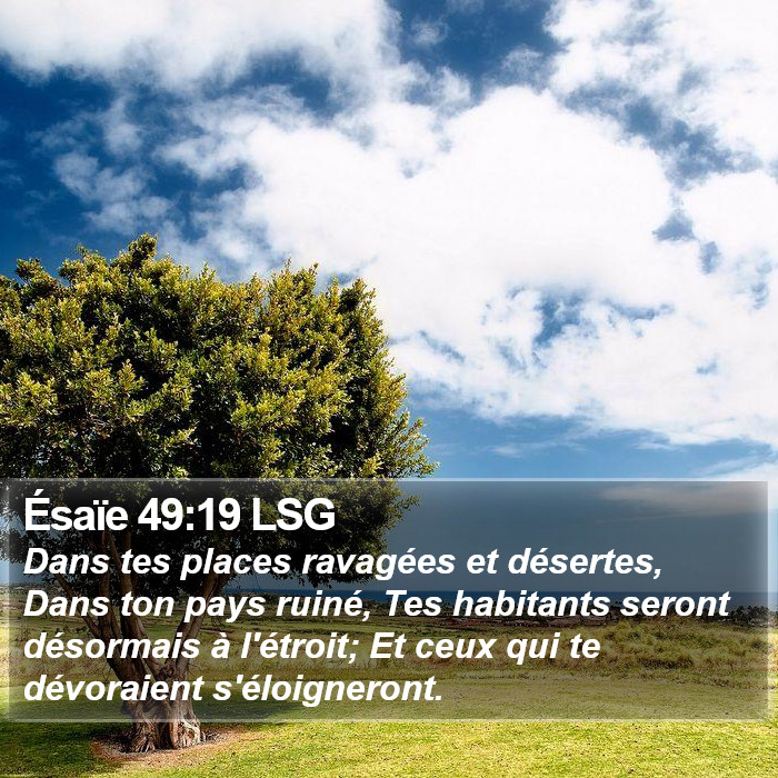 Ésaïe 49:19 LSG Bible Study