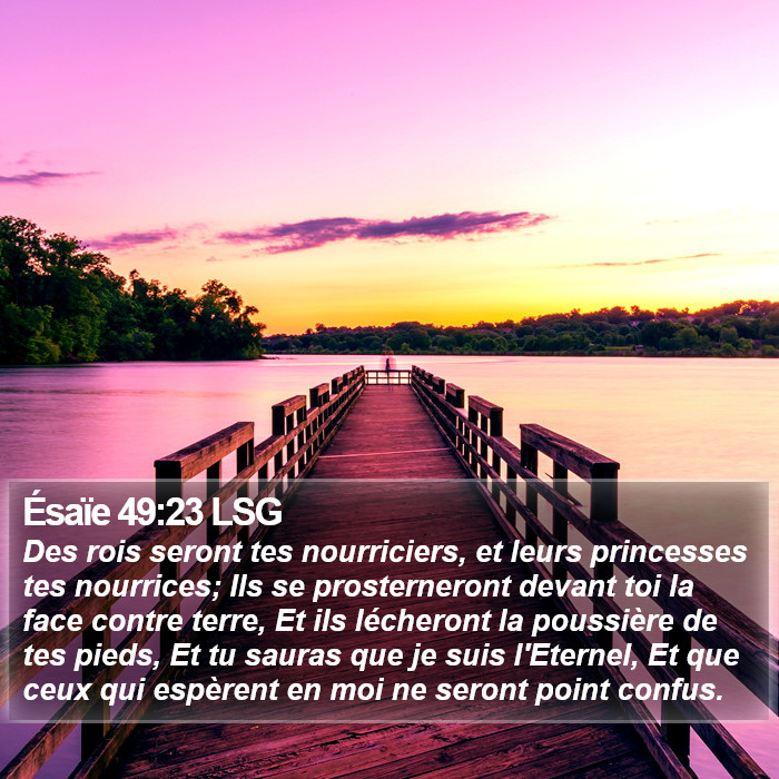 Ésaïe 49:23 LSG Bible Study