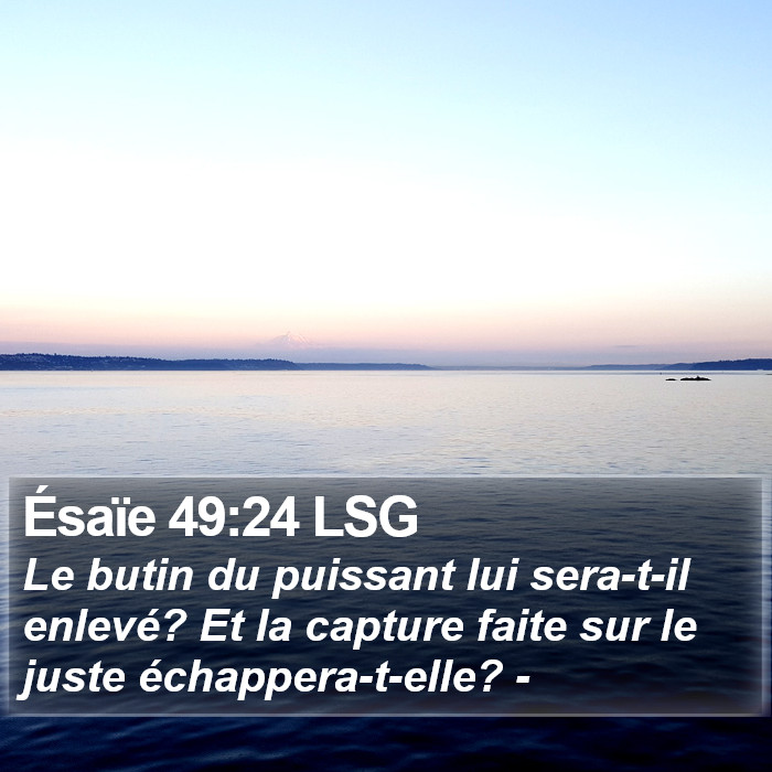 Ésaïe 49:24 LSG Bible Study