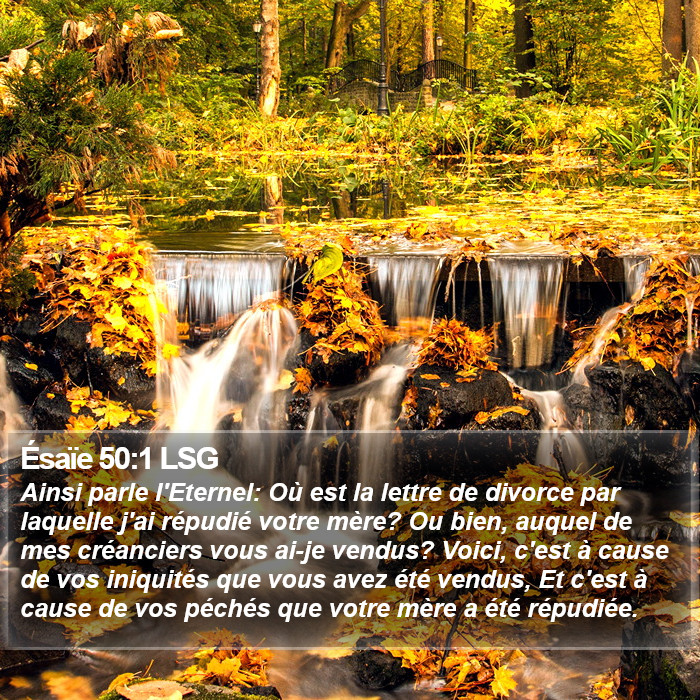 Ésaïe 50:1 LSG Bible Study